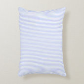 Tender Baby Blue Bleek Sky Blue and White Stripe Accent Kussen (Voorkant(Verticaal))
