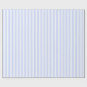 Tender Baby Blue Bleek Sky Blue and White Stripe Cadeaupapier (Vlak)