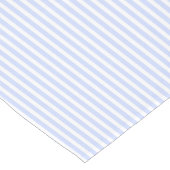 Tender Baby Blue Bleek Sky Blue and White Stripe Korte Tafelloper (Hoek)