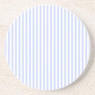 Tender Baby Blue Bleek Sky Blue and White Stripe Zandsteen Onderzetter