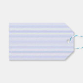 Tender Baby Blue Pale Sky Blue and White Stripe Cadeaulabel (Voorkant (Horizontaal))