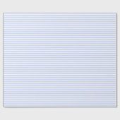 Tender Baby Blue Pale Sky Blue and White Stripe Cadeaupapier (Vlak)