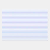 Tender Baby Blue Pale Sky Blue and White Stripe Inpakpapier Vel (Voorkant)