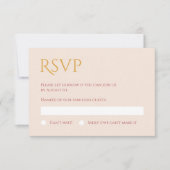Tender blush en gold Response Kaart (Voorkant)