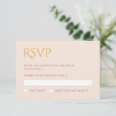 Tender blush en gold Response Kaart (Staand voorkant)