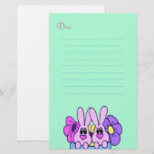Tender Bunnies Briefpapier (Voorkant / Achterkant)