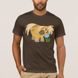 Tender Cartoon Pony en Flower T-shirt