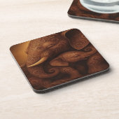 Tender Elephants Beverage Coaster Bier Onderzetter (Linkerzijde)