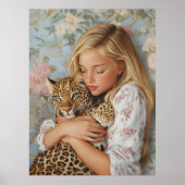 Tender Embrace met luipaard Poster (Voorkant)