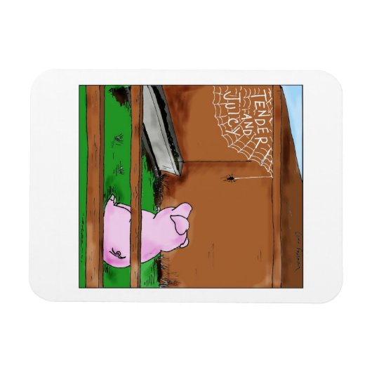 Tender en Juicy Charlotte's Web Cartoon Magneet (Horizontaal)