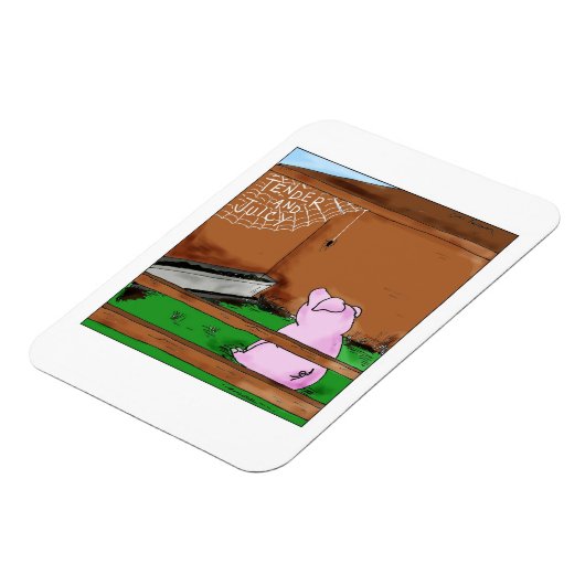 Tender en Juicy Charlotte's Web Cartoon Magneet (Linkerzijde)
