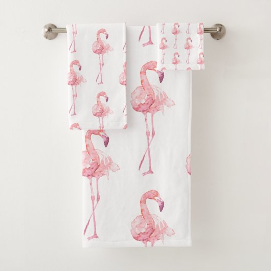 Tender Flamingo Serie Design 2 Badhanddoekenset Bad Handdoek (Insitu)