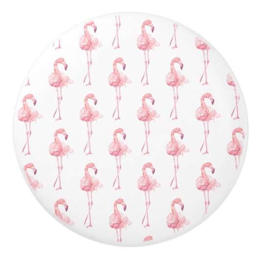 Tender Flamingo Serie Design 2 Keramische Knop (Voorkant)