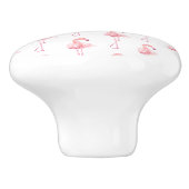 Tender Flamingo Serie Design 2 Keramische Knop (Zijkant)