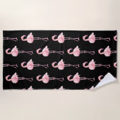 Tender Flamingo Serie Design 2 Strandhanddoek Strandlaken (Voorkant)