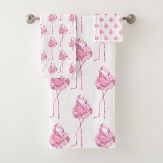 Tender Flamingo Serie Design 3 Badhanddoek Set Bad Handdoek (Insitu)