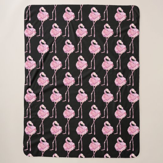 Tender Flamingo Serie Design 3 Fleece Deken (Voorkant)
