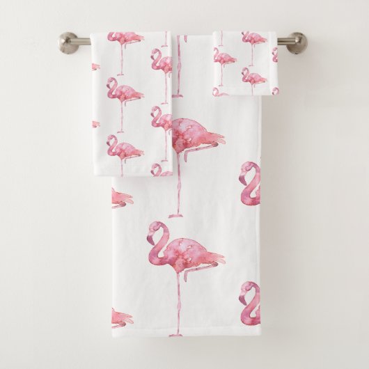Tender Flamingo Serie Ontwerp 1 Bad Handdoek (Insitu)