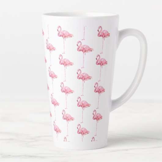 Tender Flamingo Serie Ontwerp 1 Latte Mok (Rechts)