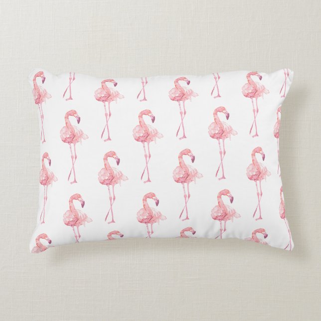 Tender Flamingo Serie Ontwerp 2 Accent Kussen (Voorkant)