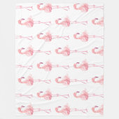 Tender Flamingo Serie Ontwerp 2 Fleece Deken (Voorkant)