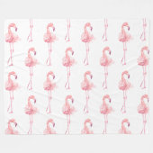 Tender Flamingo Serie Ontwerp 2 Fleece Deken (Voorkant (Horizontaal))