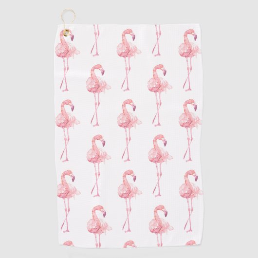 Tender Flamingo Serie Ontwerp 2 Golfhanddoek (Voorkant)