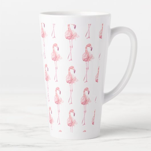 Tender Flamingo Serie Ontwerp 2 Latte Mok (Rechts)
