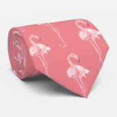 Tender Flamingo Serie Ontwerp 2 Stropdas (Opgerold)
