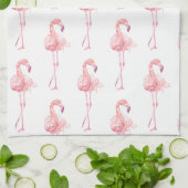 Tender Flamingo Serie Ontwerp 2 Theedoek (Gevouwen)