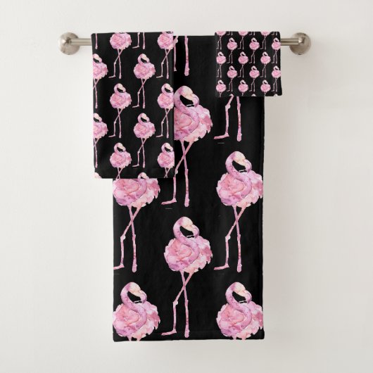 Tender Flamingo Serie Ontwerp 3 Bad Handdoek (Insitu)