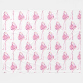 Tender Flamingo Serie Ontwerp 3 Fleece Deken (Voorkant (Horizontaal))
