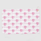 Tender Flamingo Serie Ontwerp 3 Golfhanddoek (Horizontaal)