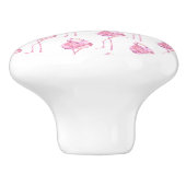 Tender Flamingo Serie Ontwerp 3 Keramische Knop (Zijkant)