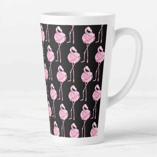 Tender Flamingo Serie Ontwerp 3 Latte Mok (Rechts)