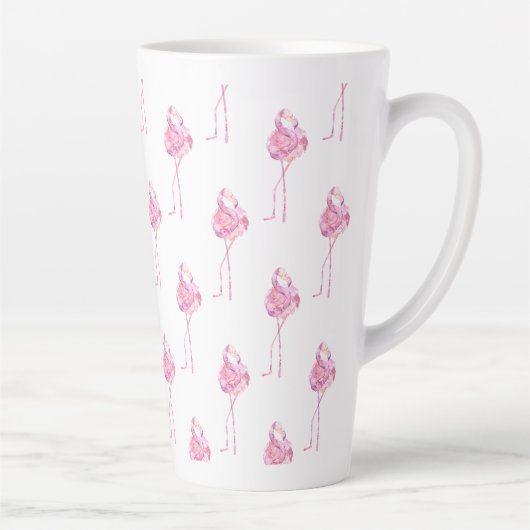 Tender Flamingo Serie Ontwerp 3 Latte Mok (Rechts)