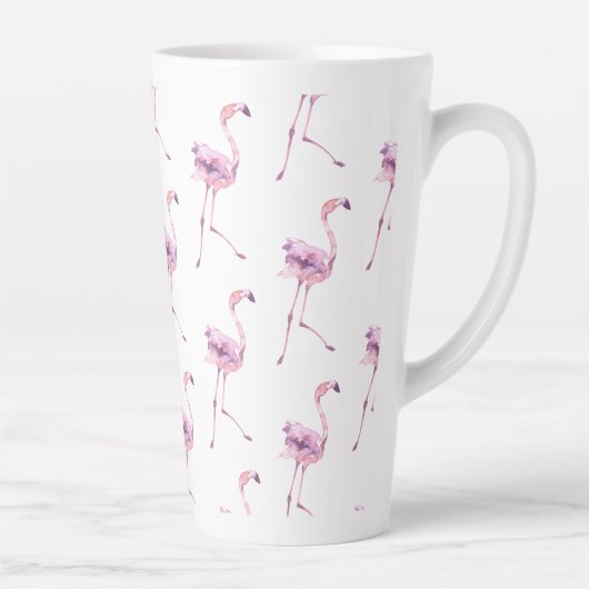Tender Flamingo Serie Ontwerp 5 Latte Mok (Rechts)