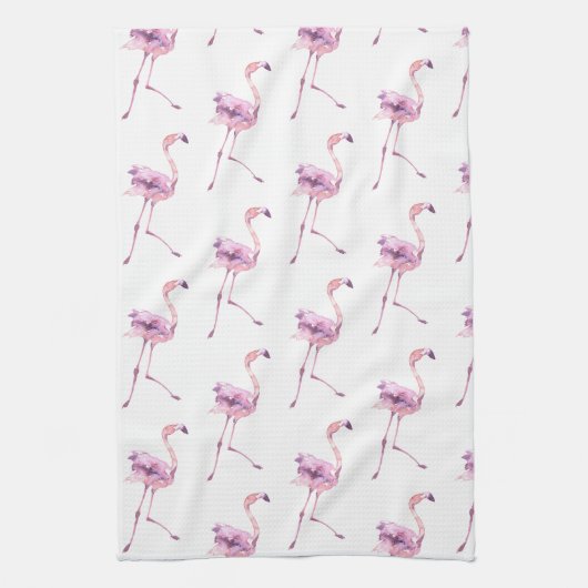 Tender Flamingo Serie Ontwerp 5 Theedoek (Verticaal)