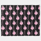 Tender Flamingo Series Design 3 Fleece Blanket Deken (Voorkant (Horizontaal))