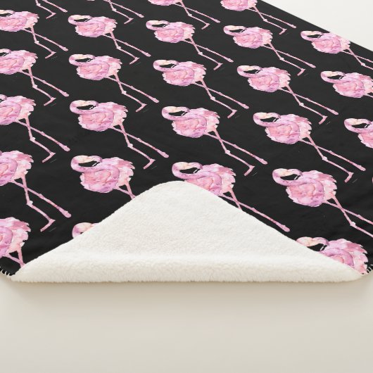 Tender Flamingo Series Design 3 Fleece Blanket Sherpa Deken (3/4)