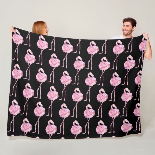 Tender Flamingo Series Design 3 Fleece Deken (In situ)