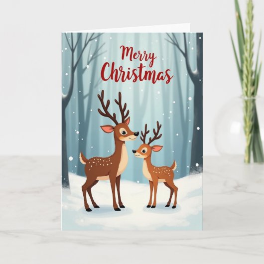 Tender Forest Creatures Kerstkaart Kaart (Voorkant)