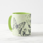 Tender Green Butterflies Mok (Voorkant links)