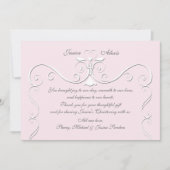 Tender Heart Pink Religieuze Hartelijk dank Bedankkaart (Voorkant)