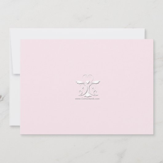 Tender Heart Pink Religieuze Hartelijk dank Bedankkaart (Achterkant)