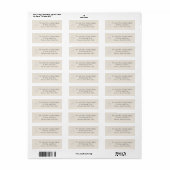 Tender Heart Return-adreslabels Etiket (Full Sheet)