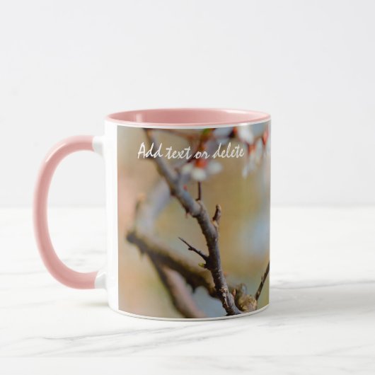 Tender Japanse Abrikozenbloesems Mok (Links)