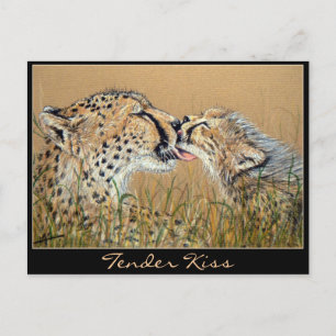 Tender Kiss Cheetah Baby & mam briefkaart