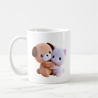 Tender Knuffel van Puppy en Kitten Koffiemok