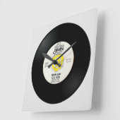 Tender Love 45-rpm Acrylwand Vierkante Klok (Hoek)